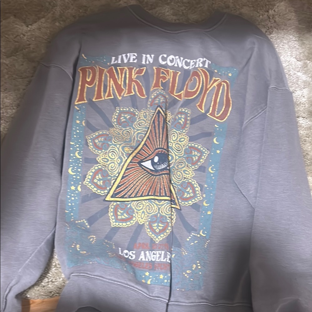 Pink Floyd Gray Sweatshirt with Colorful Graphic